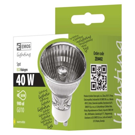 Halogenová žárovka ECO MR16 40W GU10 teplá bílá, stmívatelná