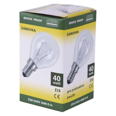 Žárovka otřesu vzdorná iluminační E14 40W