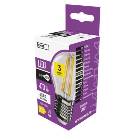 LED Lampe Filament Mini Globe / E27 / 3,4 W (40 W) / 470 lm / Neutralweiß
