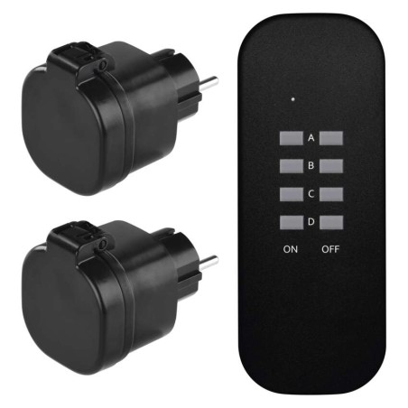 Funksteckdosen SCHUKO mit Fernbedienung, IP44