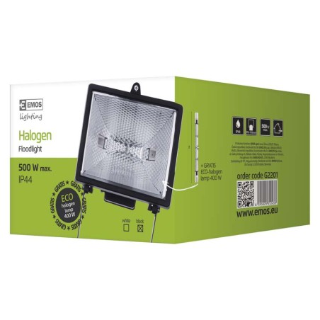 Halogenový reflektor, 500W černý