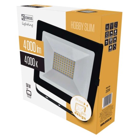 LED reflektor HOBBY SLIM, 50W neutrální bílá
