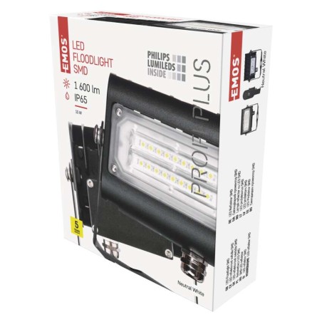 LED reflektor PROFI PLUS černý, 15W neutrální bílá