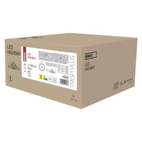 EMOS LED HIGHBAY ipari mennyezeti lámpa ASTER 100W IP65 90°