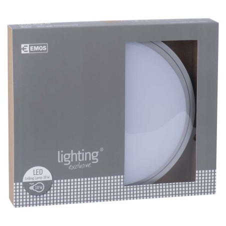 LED prisadené svietidlo, kruh strieborná 38W teplá b. stm.