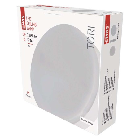 LED přisazené svítidlo, kruhové bílé 15W neutrální b., IP44