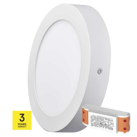LED panel TRIAK 170mm, kruhový přisazený bílý, 12W teplá b.