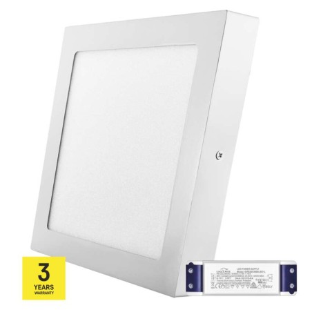 LED panel TRIAK 225×225, čtvercový přisazený bílý, 18W t. b.