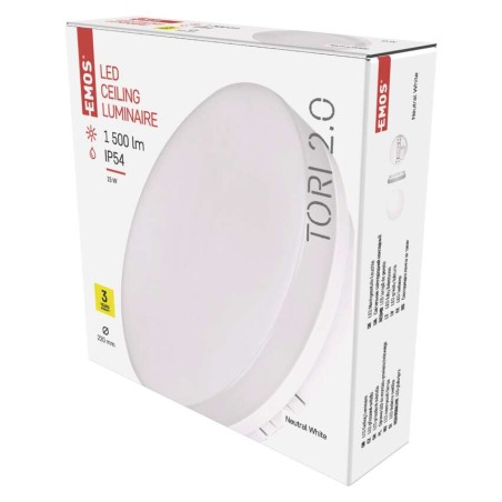 LED Deckenleuchte TORI, rund, weiss 15W neutralweiss, IP54