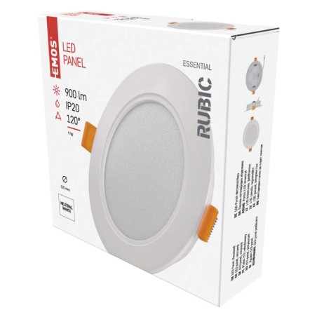 LED-Einbauleuchte RUBIC, rund, weiß, 9W, neutralweiß