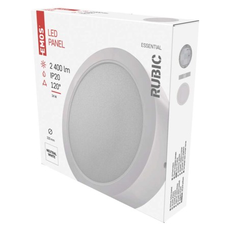 LED-Anbauleuchte RUBIC, rund, weiß, 24W, neutralweiß