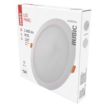 LED-Einbauleuchte RUBIC, rund, weiß, 24W, neutralweiß