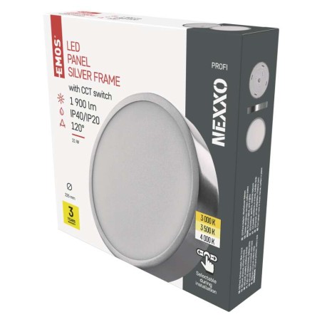 LED-Anbauleuchte NEXXO, rund, silber, 21W, mit Change CCT