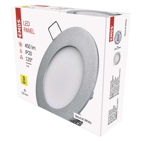 EMOS LED panel beépíthető 6W 450lm IP20 természetes fehér