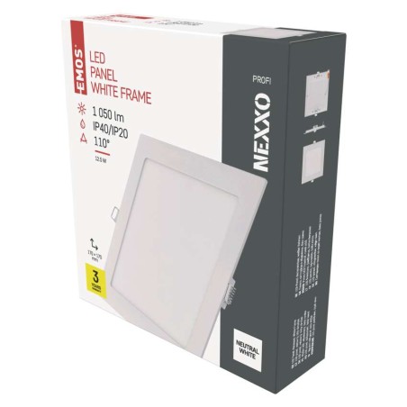 LED-Einbauleuchte NEXXO, quadratisch, weiß, 12,5W, neutalweiß