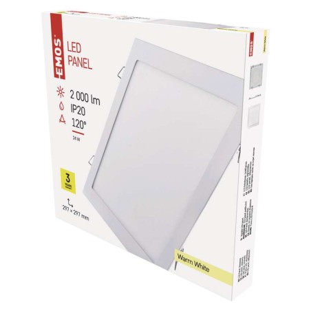 LED podhledové svítidlo PROFI bílé, 30 x 30 cm, 24 W, teplá bílá