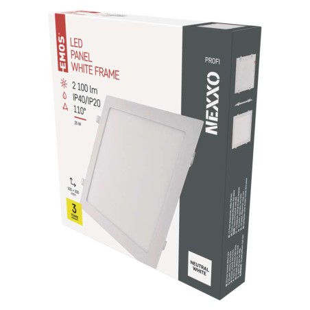 LED-Einbauleuchte NEXXO, quadratisch, weiß, 25W, neutralweiß