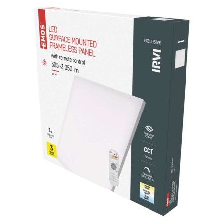 LED stropno svetilo IRVI 60x60, 36W, zatemnilno, nastavljiva CCT