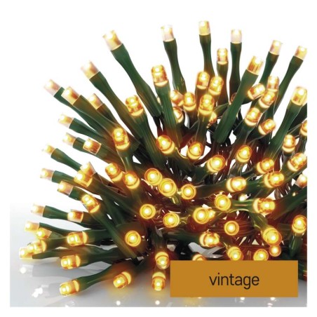 LED Weihnachtliche Lichterkette, 8 m, Außen/Innen, Vintage, Timer