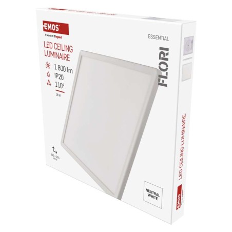 LED-Anbauleuchte FLORI quadrat, weiß, 18W, neutralweiß