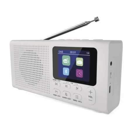 Tragbares Radio mit Bluetooth, DAB / DAB+ / FM, weiß