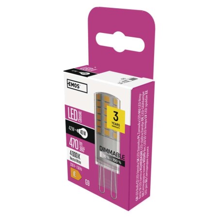 LED žarnica Classic JC / G9 / 4,2 W (40 W) / 470 lm / nevtralno bela