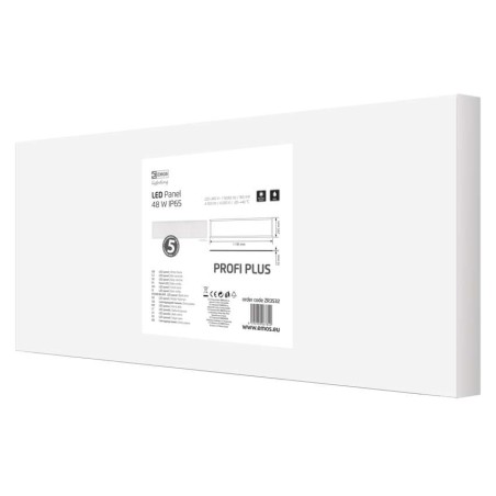 LED panel 30x120, obdélníkový vestavný, 48W neutr. b., IP65