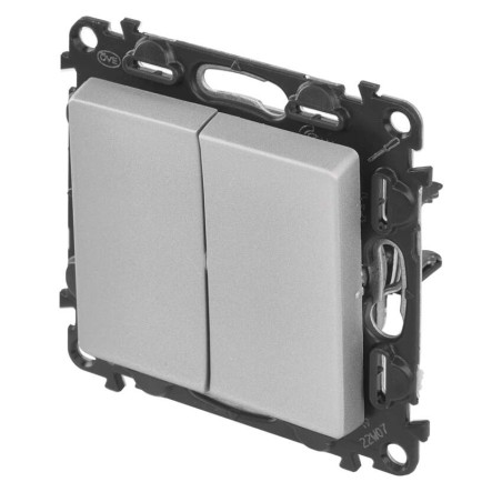 Legrand Valena Life přepínač dvojitý střídavý č. 6+6, hliník