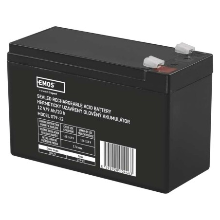 Wartungsfreier Blei-Akku 12 V/9 Ah, faston 6,3 mm