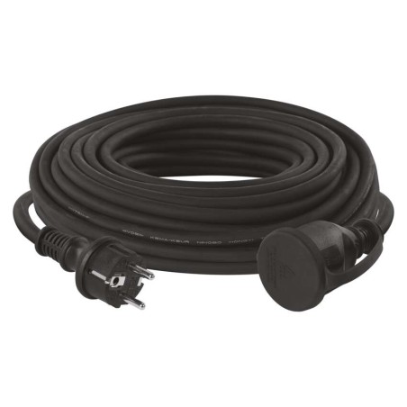 Steckdosenleiste 25 m / 1 Steckdose / schwarz / Gummi-Neopren / 250 V / 2,5 mm2