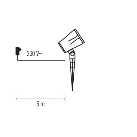 LED dekorativní projektor – vločky, venkovní
