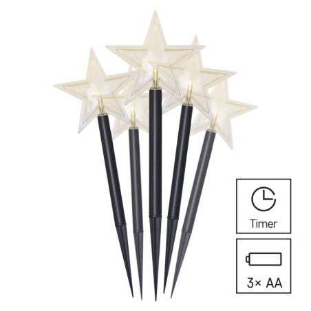 LED Weihnachtssterne, 35 cm, Außen und Innen, warmweiss, Timer