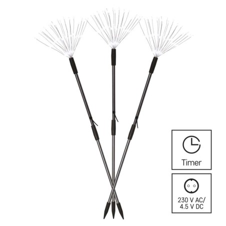 LED Deko– leuchtende Zweige zum Einstecken, Außen/Innen, Kaltweiß, Timer