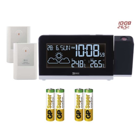 Meteostanice E8466 se dvěma čidly + baterie ZDARMA