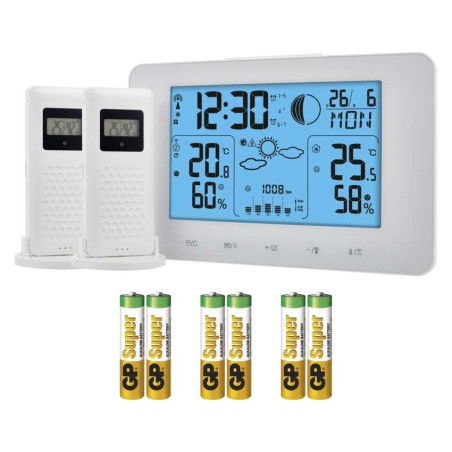 Meteostanice E8825 se dvěma čidly + baterie ZDARMA