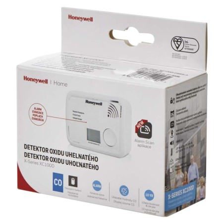 Detektor oxidu uhelnatého v místnosti Honeywell XC100D