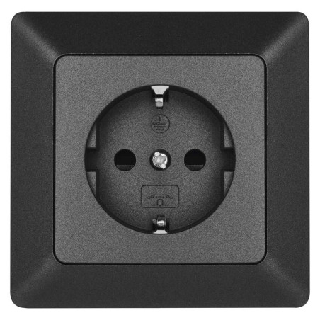 EMOS Csatalakozó aljzat SCHUKO, antracit
