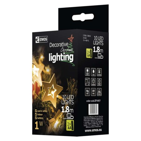 Vianočná dekorácia LED drevená HVIEZDA 1,5 m teplá biela