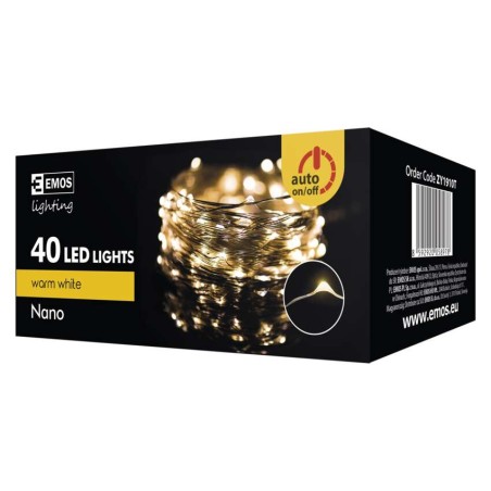 40 LED razsvetljava - NANO, bronasta, 4 m, topla bela
