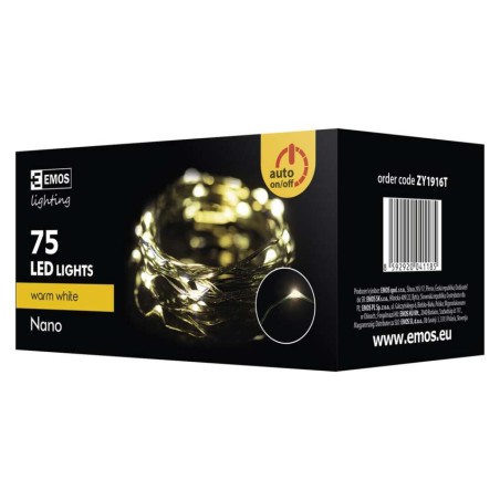 75 LED razsvetljava - NANO, zelena, 7,5 m, IP44, topla bela