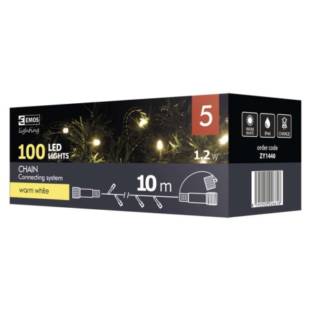 Povezovalni niz 100 LED, 10 m, topla bela