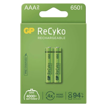 Polnilna baterija GP ReCyko 650 mAh HR03 (AAA)