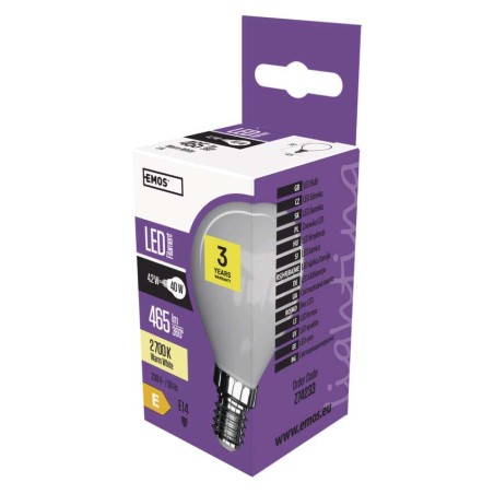 Żarówka LED Filament Mini Globe / E14 / 4,2 W (40 W) / 465 lm / ciepła biel