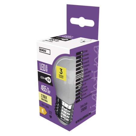 LED izzó Filament Mini Globe / E27 / 4,2 W (40 W) / 465 lm / meleg fehér