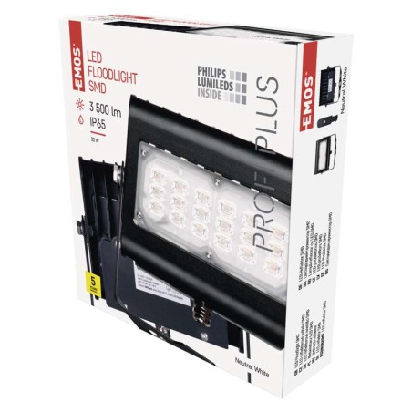 LED reflektor PROFI PLUS čierny, 30W neutrálna biela