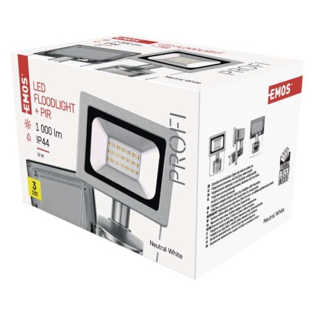 LED reflektor PROFI s pohybovým čidlem, 10W neutrální bílá