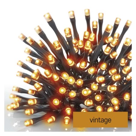 LED karácsonyi fényfüzér, 12 m, kültéri és beltéri, vintage
