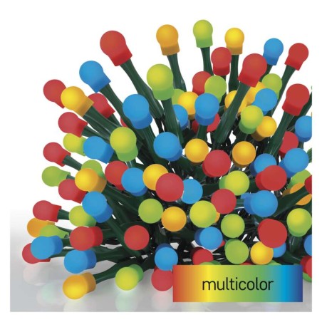 LED vánoční cherry řetěz – kuličky, 30 m, venkovní i vnitřní, multicolor, programy,časovač