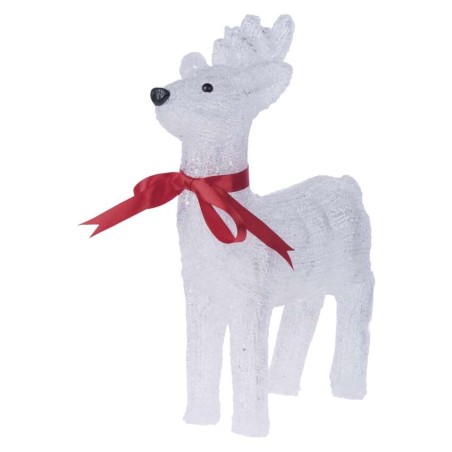 LED vianočný sob, 29×38cm, vonkajší, studená biela, časovač