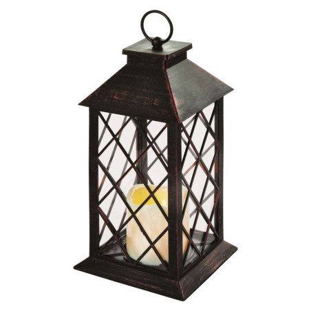 LED dekorace – lucerna, 3x AAA, teplá bílá, časovač